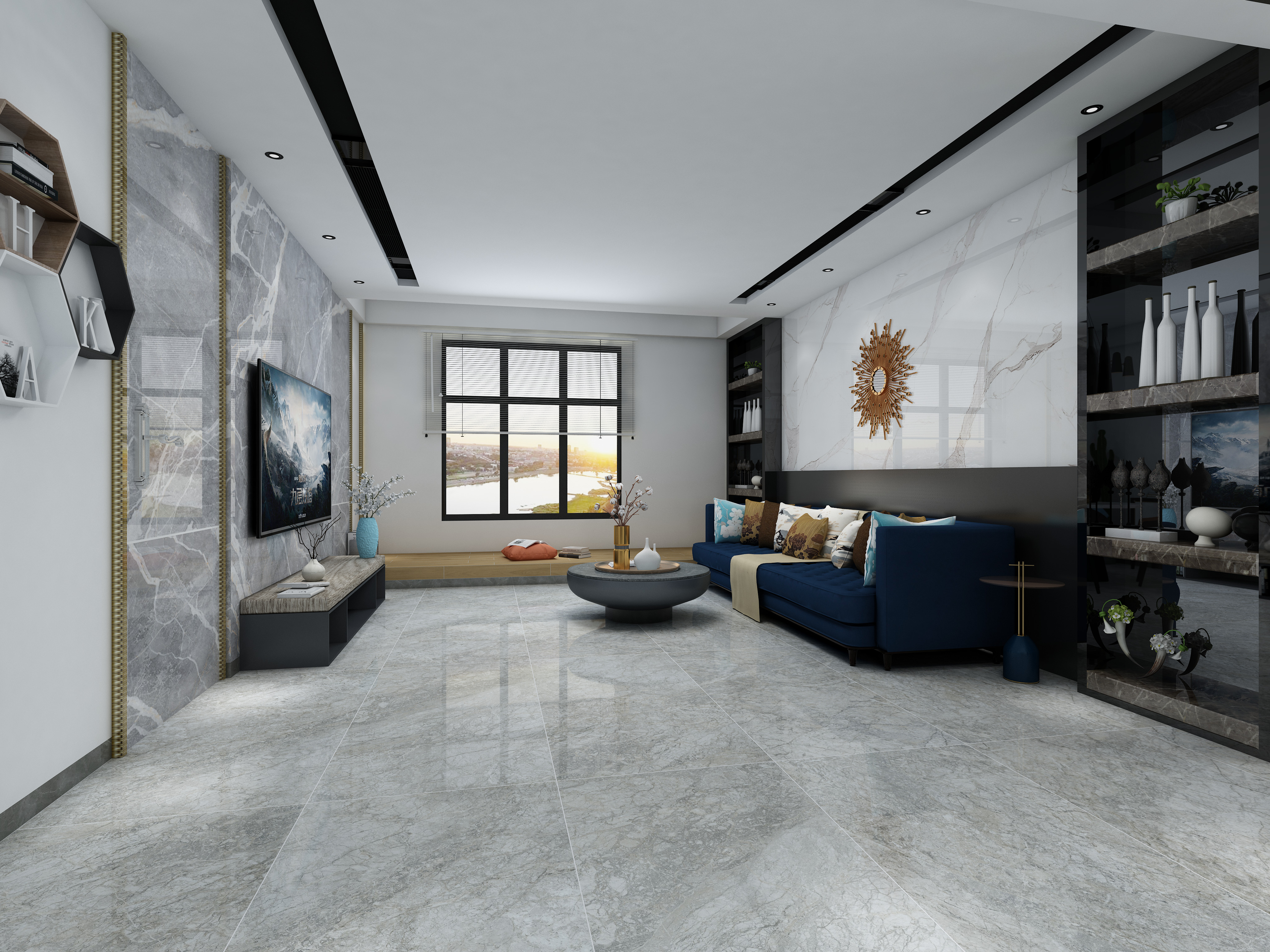 欧神诺意大利灰抛釉砖